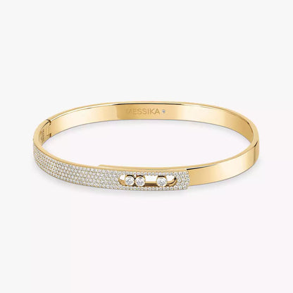 [Eternal jewelry]Move Noa Rose Gold Pavé Diamond Bangle Bracelet
