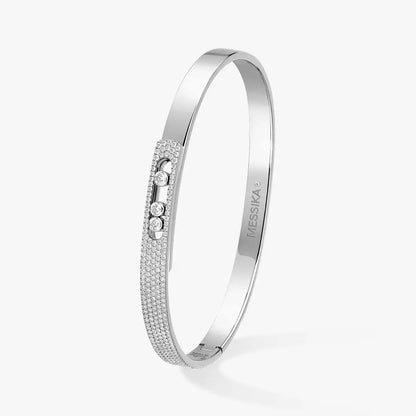 [Eternal jewelry]Move Noa Rose Gold Pavé Diamond Bangle Bracelet