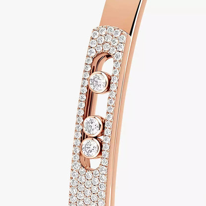 [Eternal jewelry]Move Noa Rose Gold Pavé Diamond Bangle Bracelet