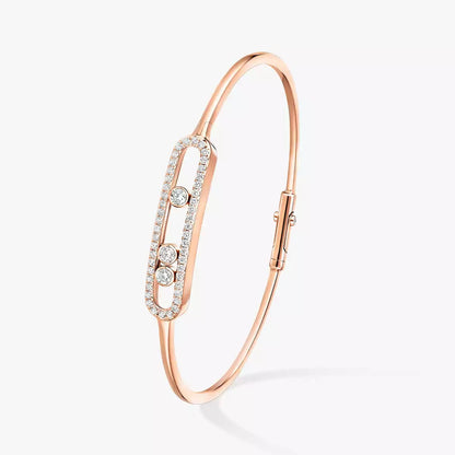 [Eternal jewelry]Move Pavé Diamond Bangle Bracelet M