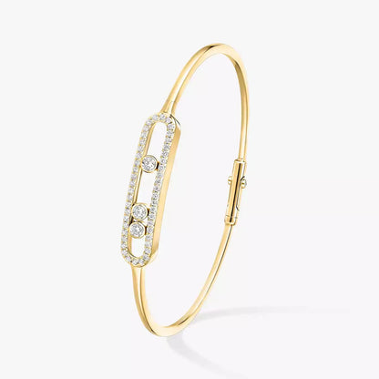 [Eternal jewelry]Move Pavé Diamond Bangle Bracelet M