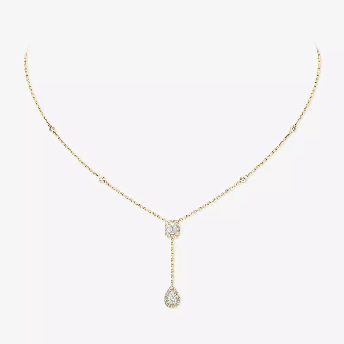 [Eternal jewelry]Gold Diamond Tie Necklace