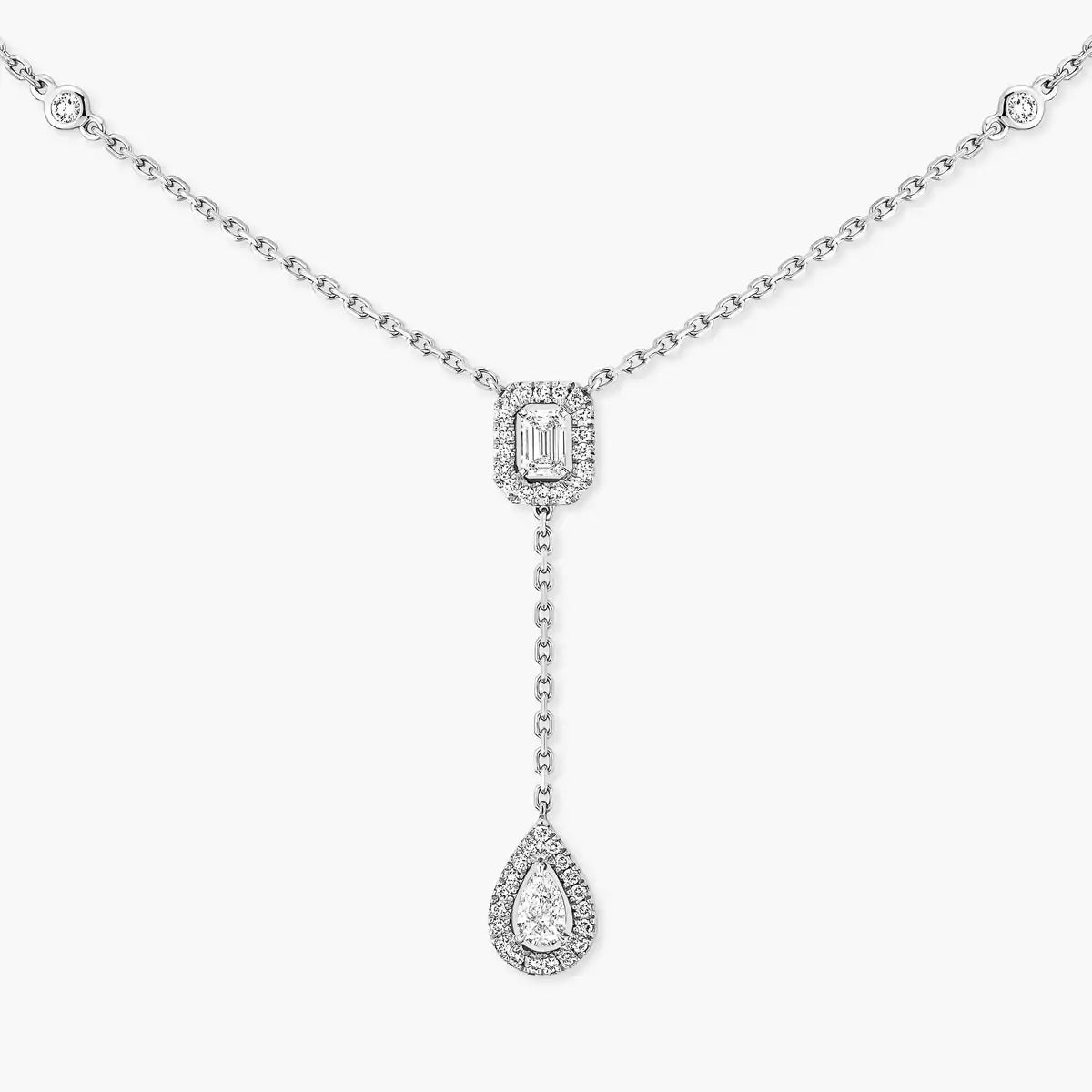 [Eternal jewelry]Gold Diamond Tie Necklace