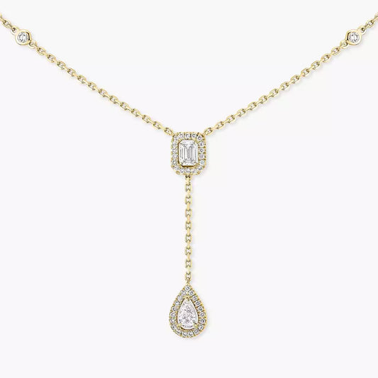 [Eternal jewelry]Gold Diamond Tie Necklace