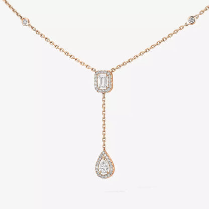 [Eternal jewelry]Gold Diamond Tie Necklace