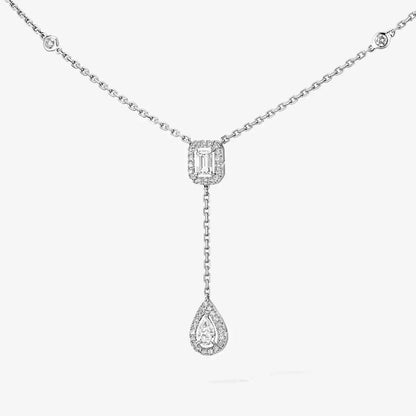 [Eternal jewelry]Gold Diamond Tie Necklace