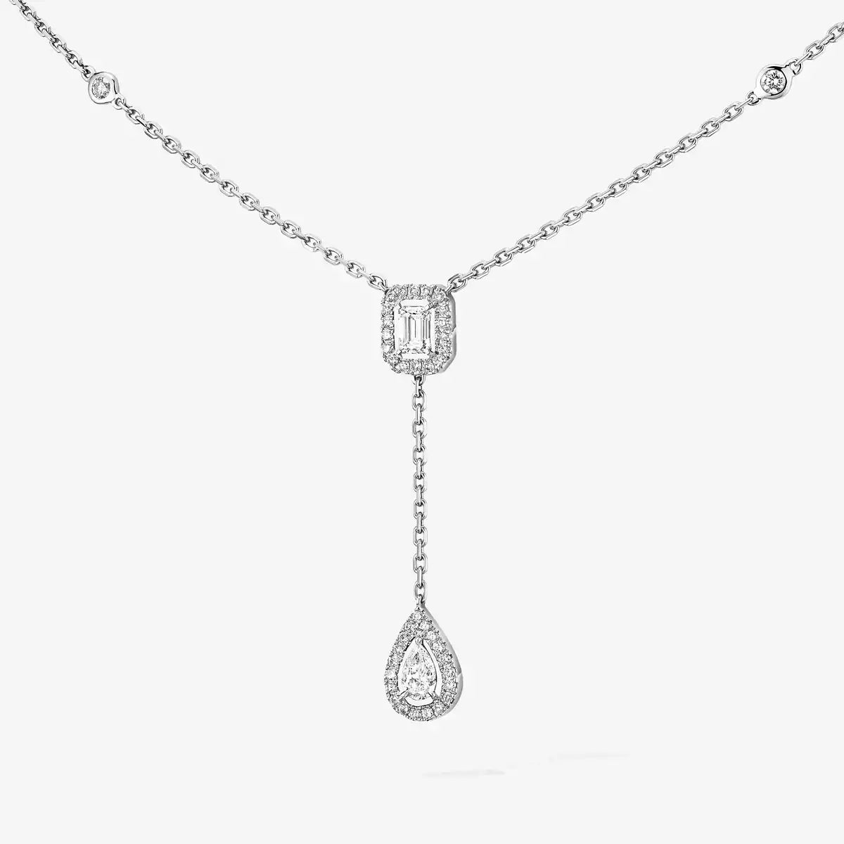 [Eternal jewelry]Gold Diamond Tie Necklace