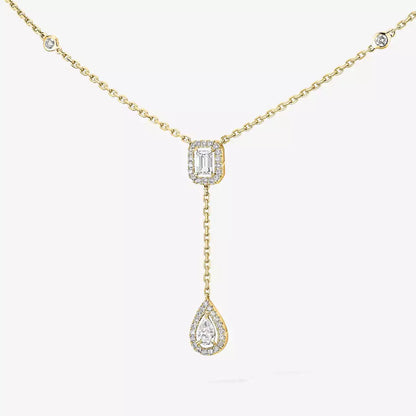 [Eternal jewelry]Gold Diamond Tie Necklace