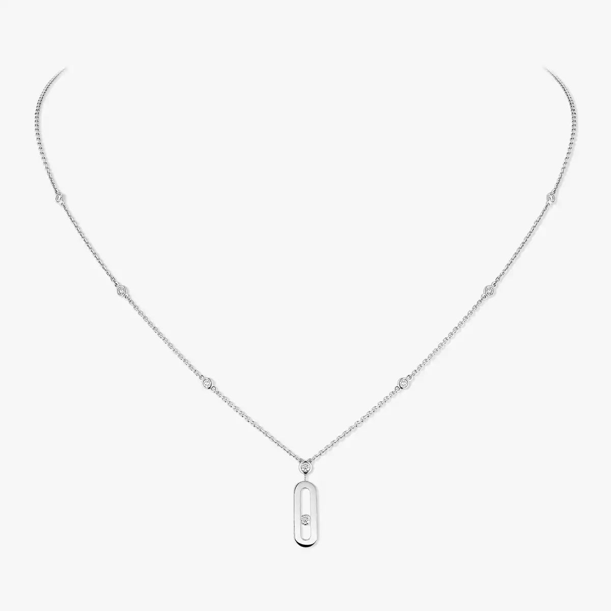 [Eternal jewelry] Move Uno Gold Diamond Long Necklace