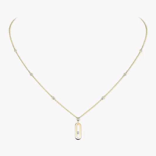 [Eternal jewelry] Move Uno Gold Diamond Long Necklace