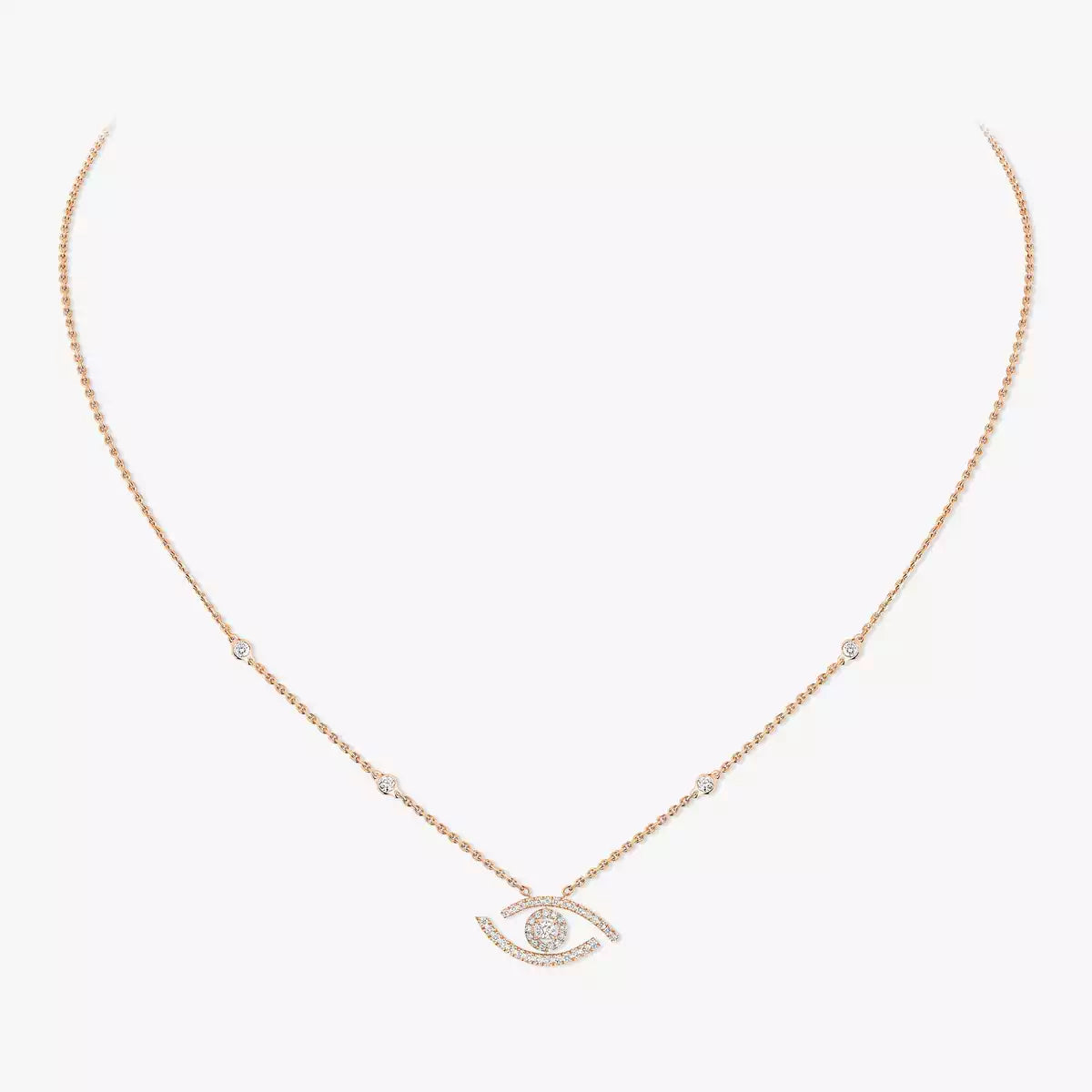 [Eternal jewelry]Pave_ Diamond Necklace Lucky Eye