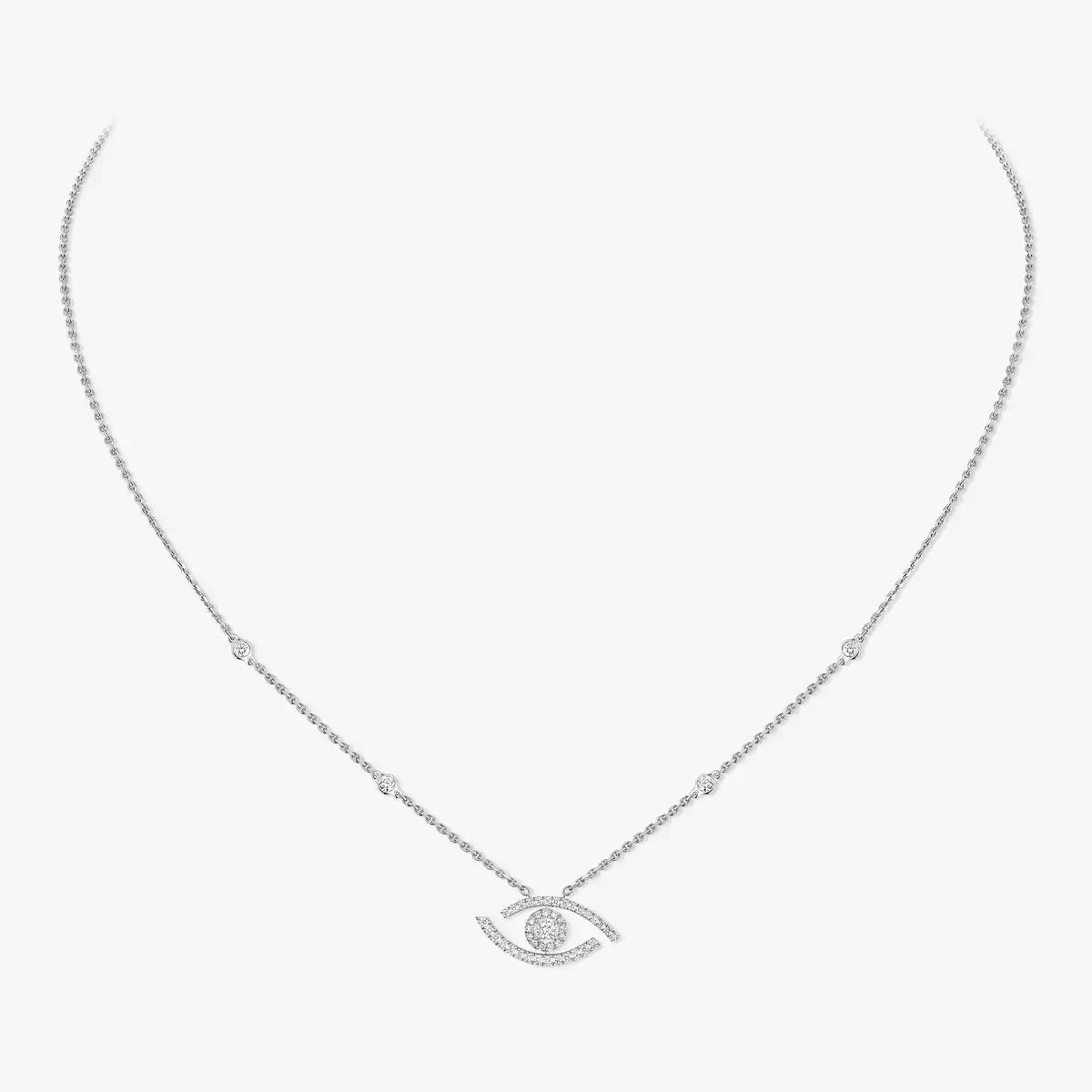 [Eternal jewelry]Pave_ Diamond Necklace Lucky Eye