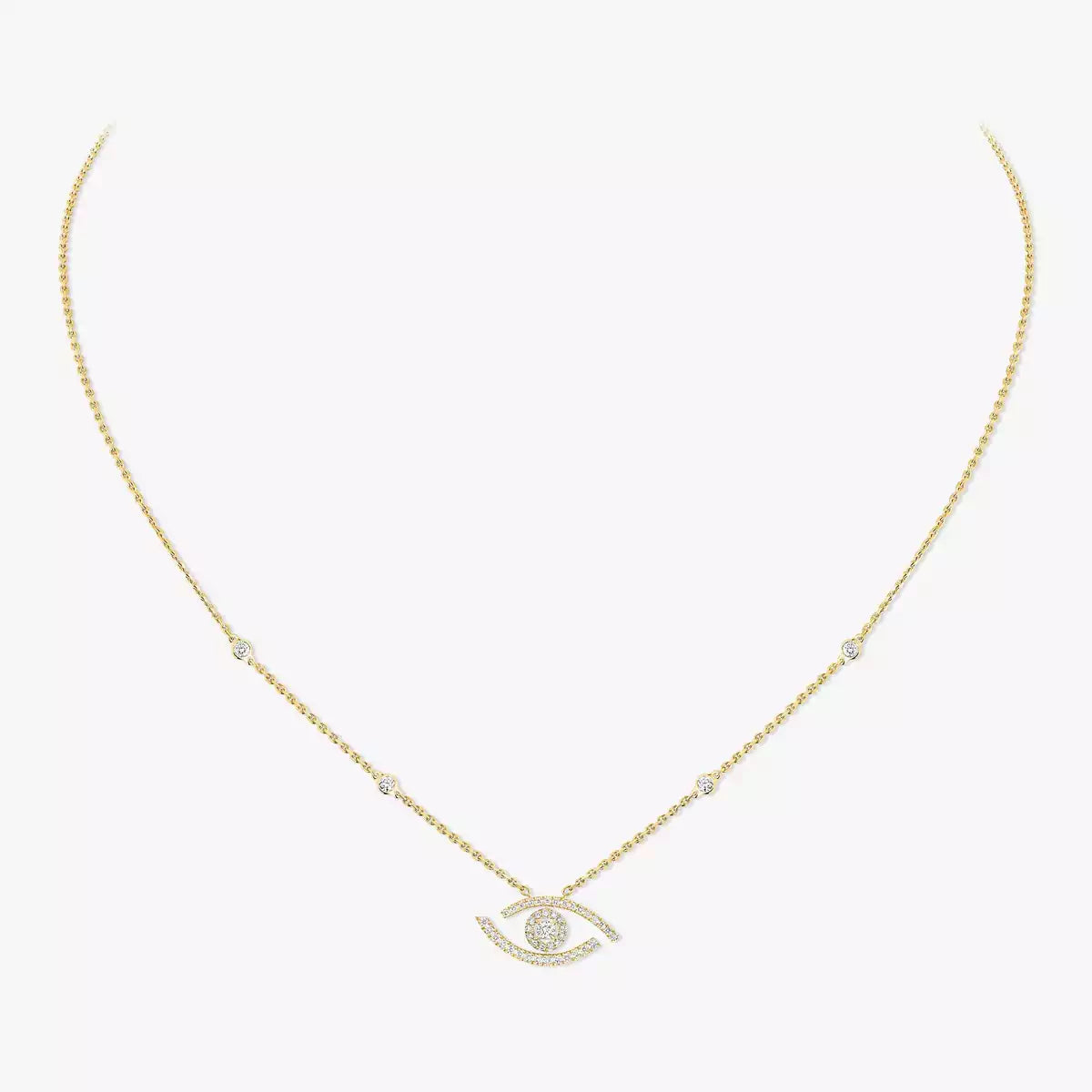 [Eternal jewelry]Pave_ Diamond Necklace Lucky Eye