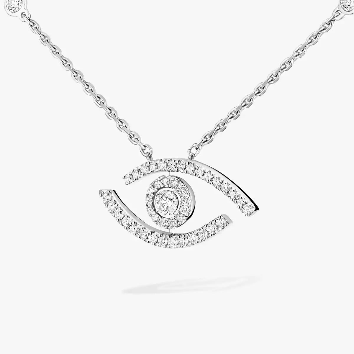 [Eternal jewelry]Pave_ Diamond Necklace Lucky Eye