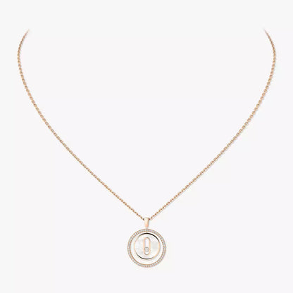 [Eternal jewelry]Lucky Move Diamond Necklace in Rose Gold and White Mother-of-Pearl