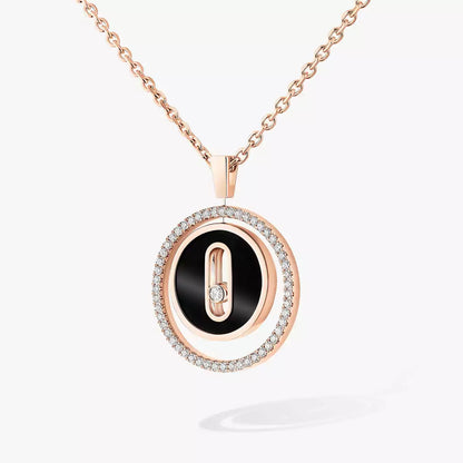 [Eternal jewelry]Lucky Move Diamond Necklace in Rose Gold and White Mother-of-Pearl
