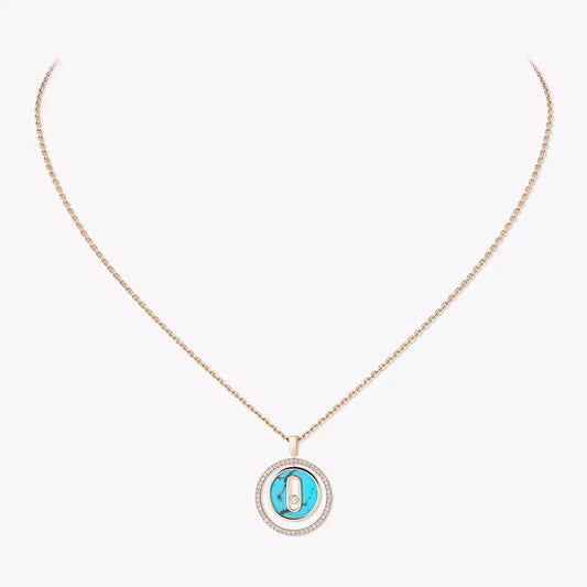 [Eternal jewelry]Lucky Move Diamond Necklace in Rose Gold and White Mother-of-Pearl