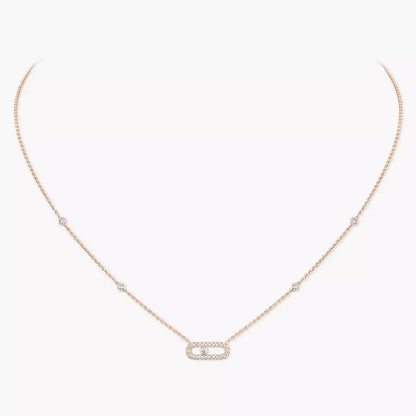 [Eternal jewelry]Diamond Necklace Move Uno