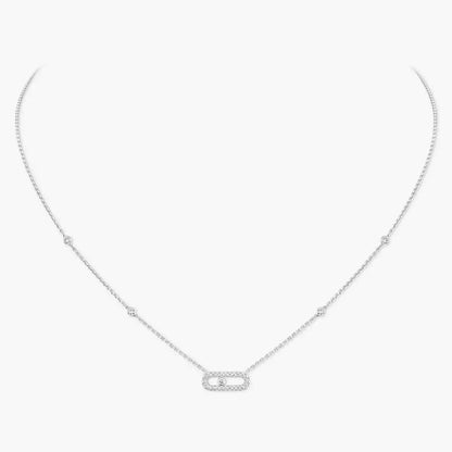 [Eternal jewelry]Diamond Necklace Move Uno