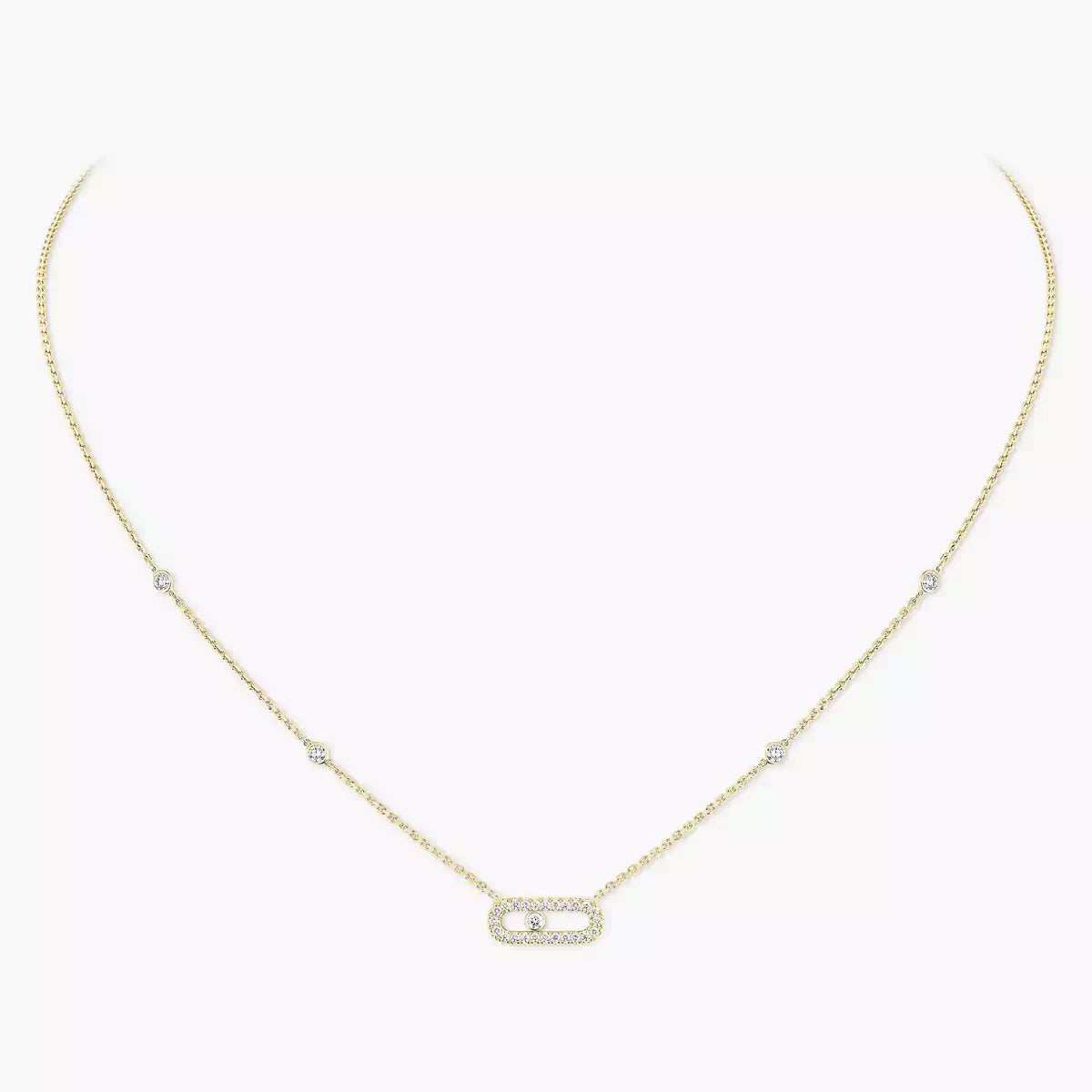[Eternal jewelry]Diamond Necklace Move Uno
