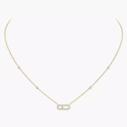 [Eternal jewelry]Diamond Necklace Move Uno