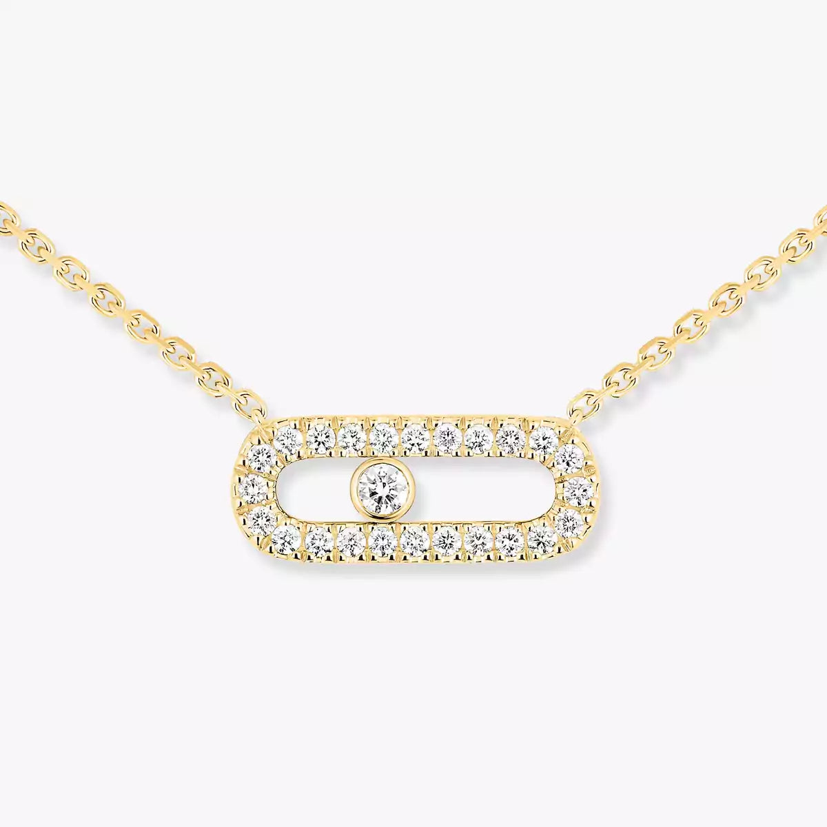[Eternal jewelry]Diamond Necklace Move Uno