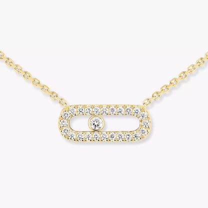 [Eternal jewelry]Diamond Necklace Move Uno