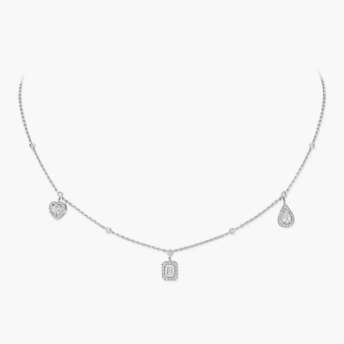[Eternal jewelry]My Twin Diamond Necklace in Silver