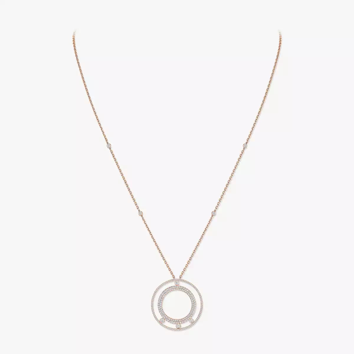 [Eternal jewelry]Move Romane Long Pave_-Set Diamond Necklace