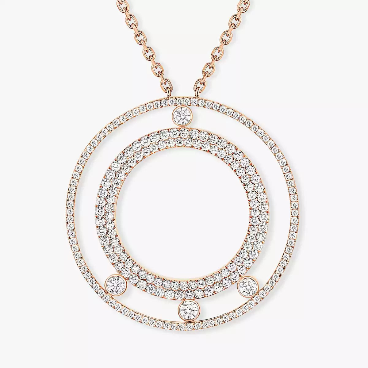 [Eternal jewelry]Move Romane Long Pave_-Set Diamond Necklace
