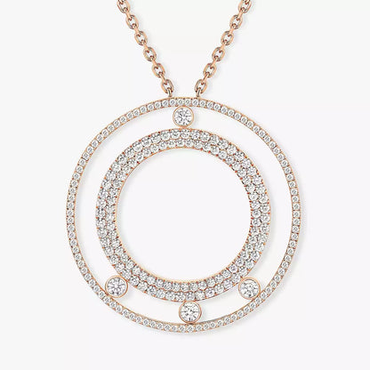 [Eternal jewelry]Move Romane Long Pave_-Set Diamond Necklace