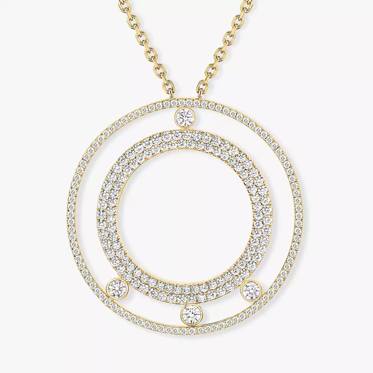 [Eternal jewelry]Move Romane Long Pave_-Set Diamond Necklace