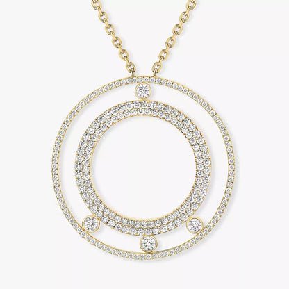 [Eternal jewelry]Move Romane Long Pave_-Set Diamond Necklace