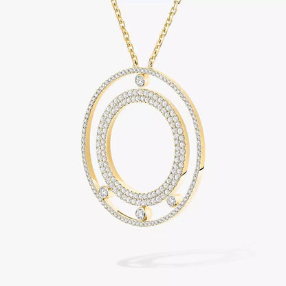 [Eternal jewelry]Move Romane Long Pave_-Set Diamond Necklace