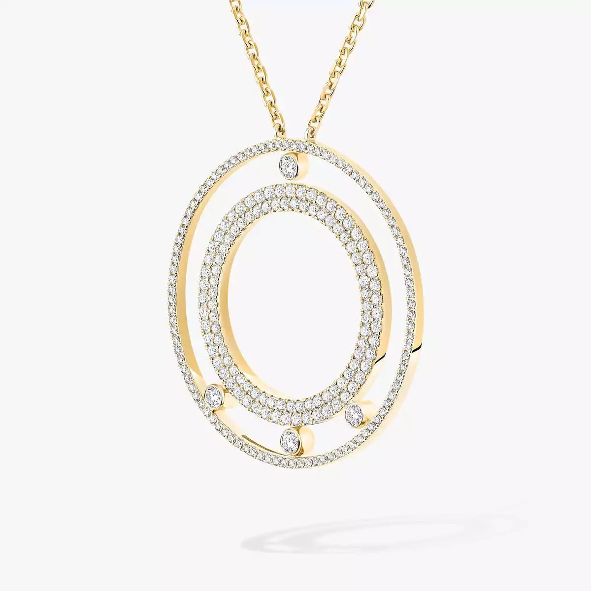 [Eternal jewelry]Move Romane Long Pave_-Set Diamond Necklace
