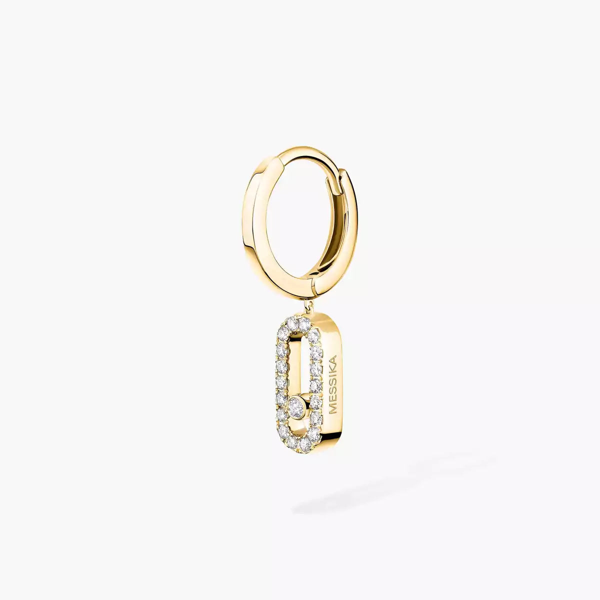 [Eternal jewelry]Move Uno Single Diamond Hoop Earring