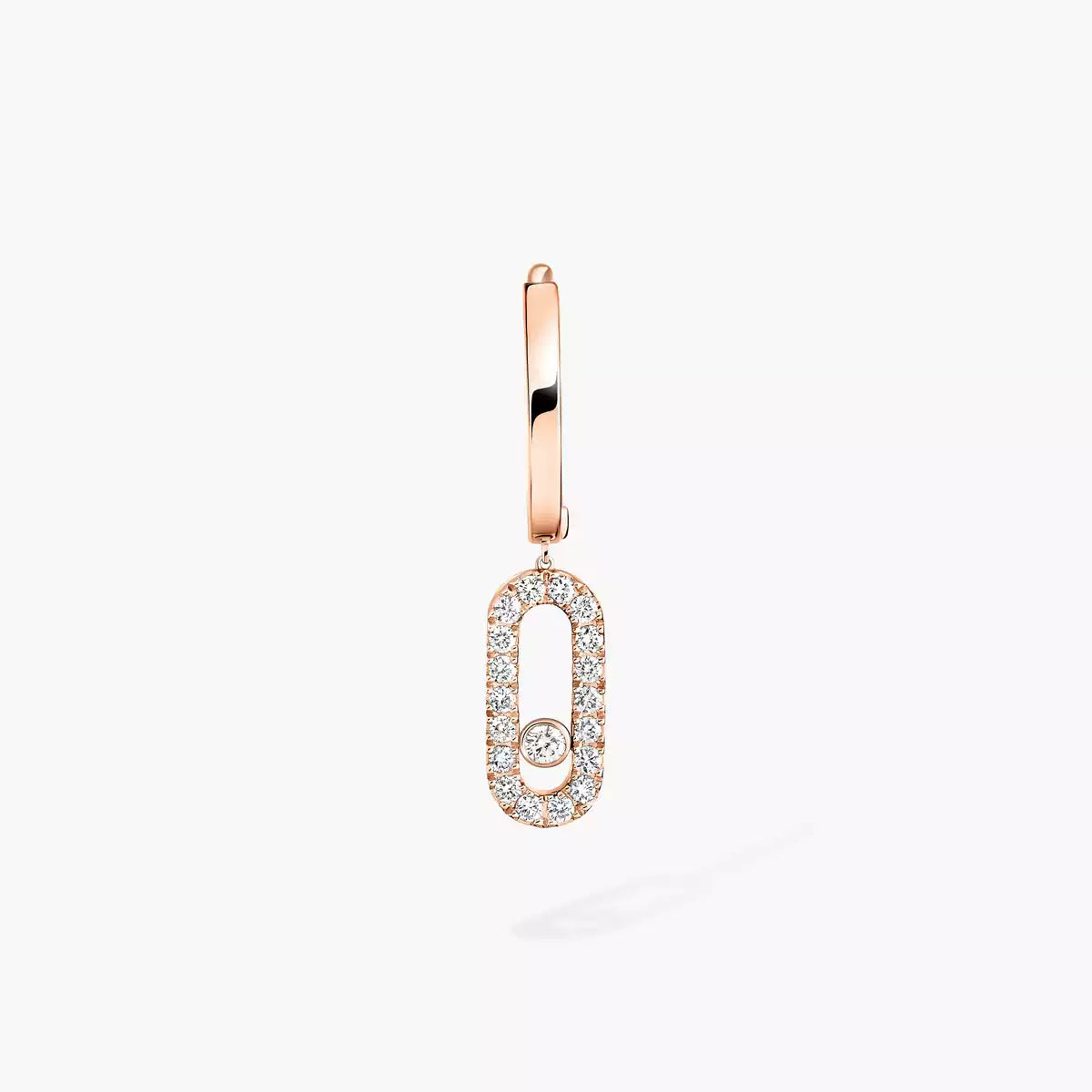 [Eternal jewelry]Move Uno Single Diamond Hoop Earring