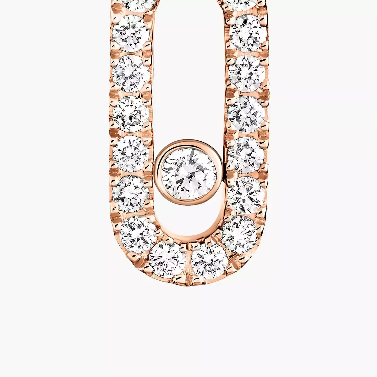 [Eternal jewelry]Move Uno Single Diamond Hoop Earring