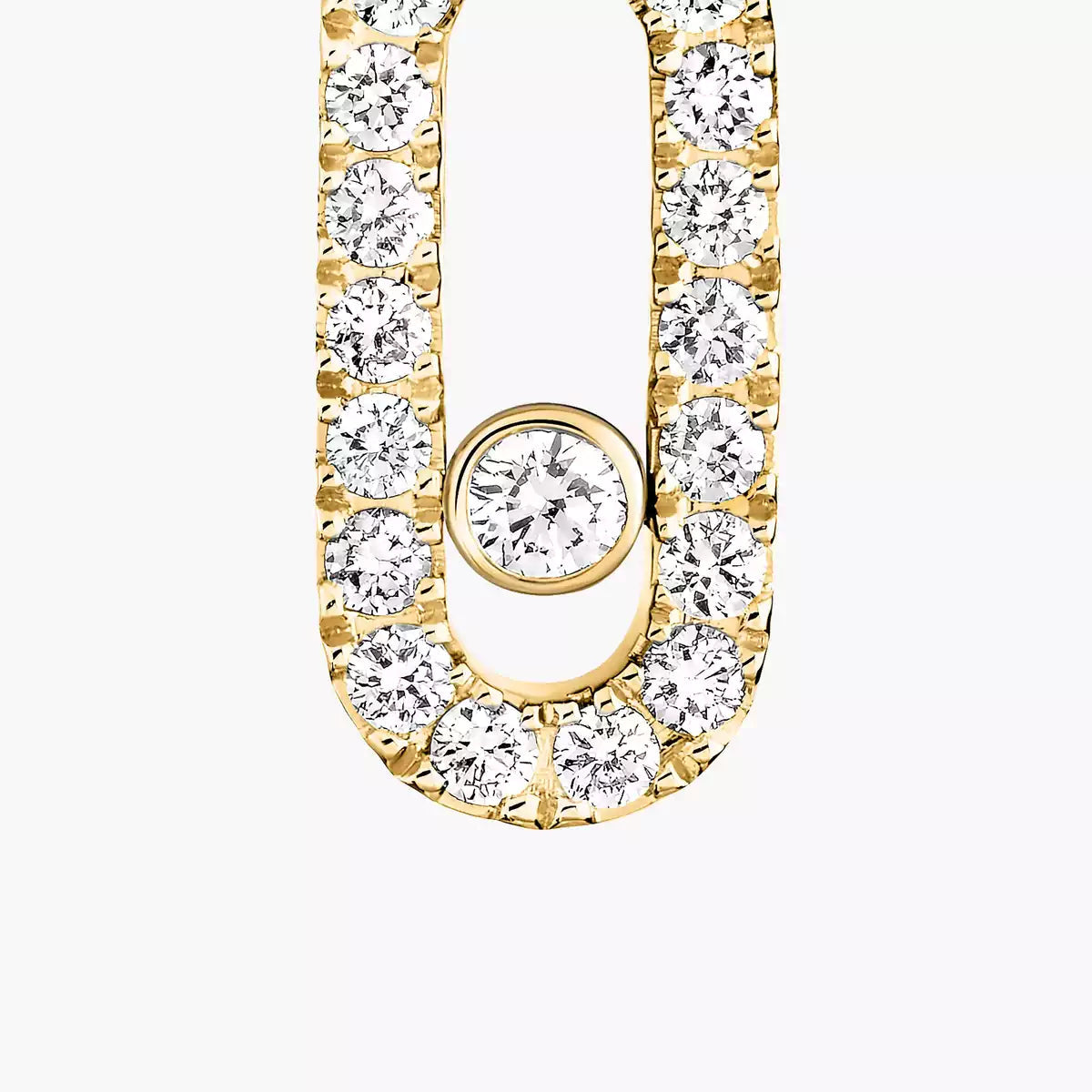 [Eternal jewelry]Move Uno Single Diamond Hoop Earring