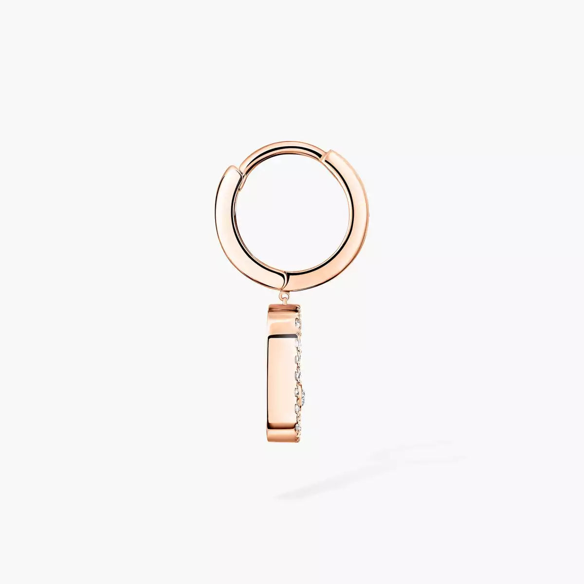 [Eternal jewelry]Move Uno Single Diamond Hoop Earring