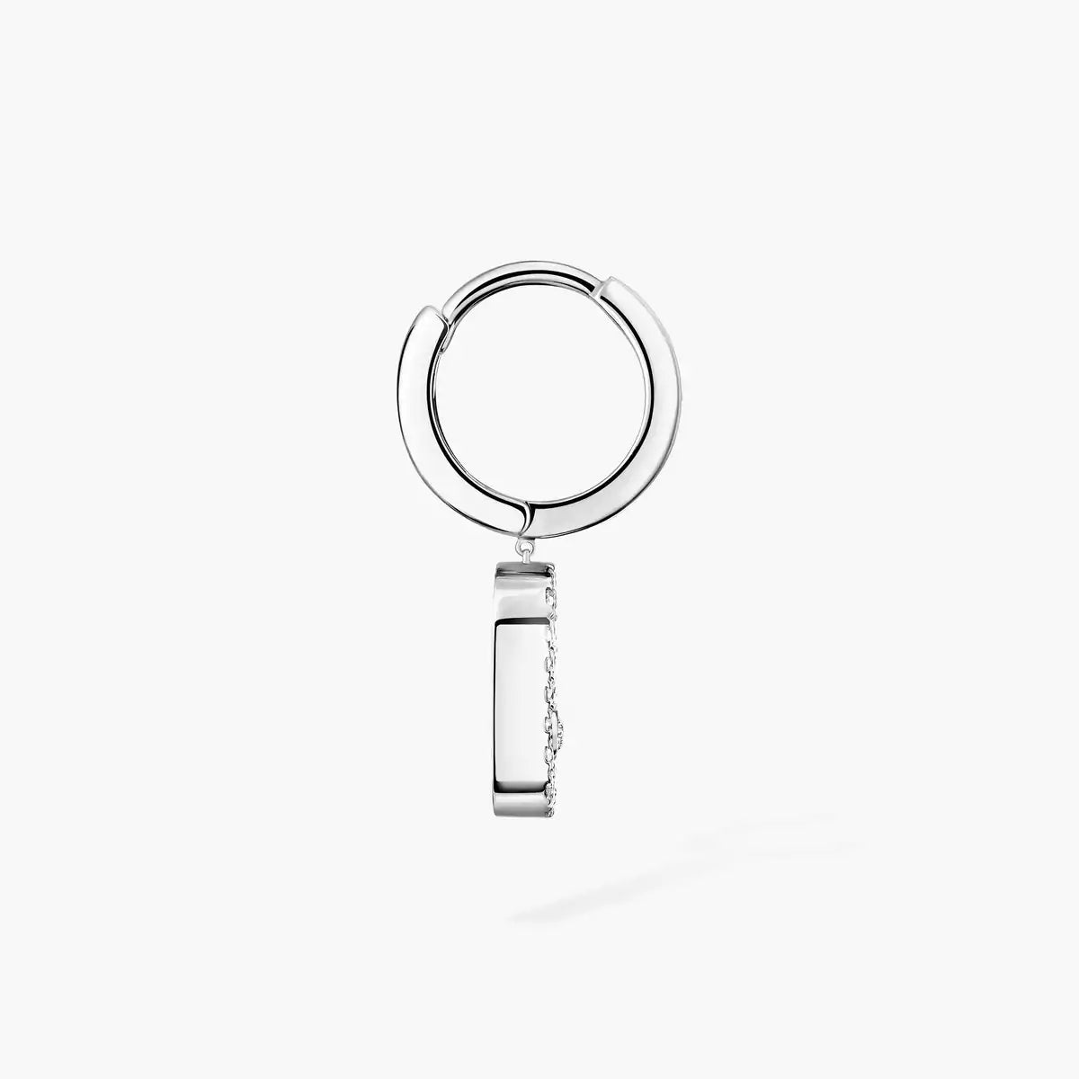[Eternal jewelry]Move Uno Single Diamond Hoop Earring