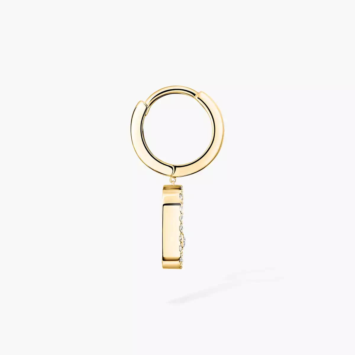 [Eternal jewelry]Move Uno Single Diamond Hoop Earring