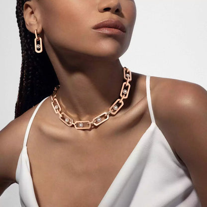 [Eternal jewelry] So Move XL Diamond Hoop Earring