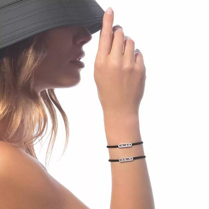 [Eternal jewelry]Messika Care(s) pink cord pavé bracelet