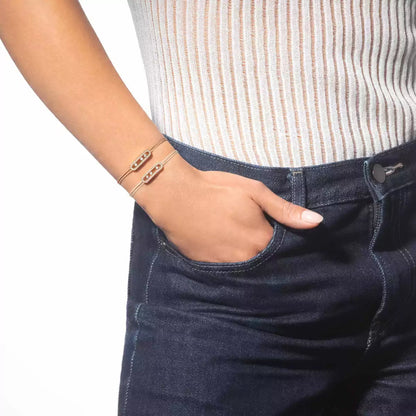 [Eternal jewelry]Messika Care(s) pink cord pavé bracelet