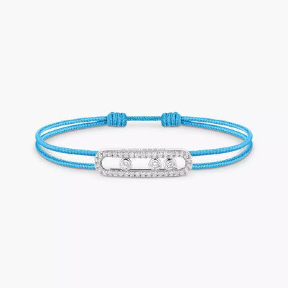 [Eternal jewelry]Messika Care(s) pink cord pavé bracelet