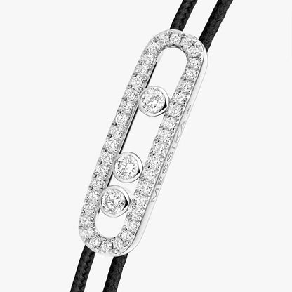 [Eternal jewelry]Messika Care(s) pink cord pavé bracelet