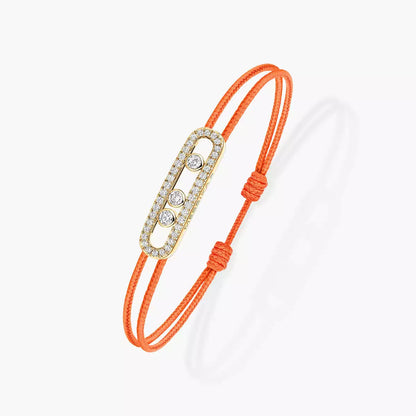 [Eternal jewelry]Messika Care(s) pink cord pavé bracelet