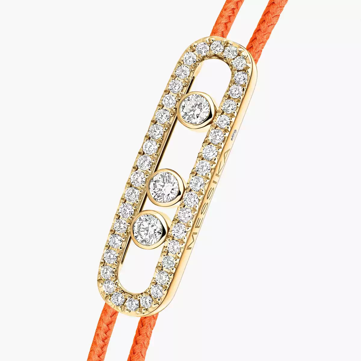 [Eternal jewelry]Messika Care(s) pink cord pavé bracelet