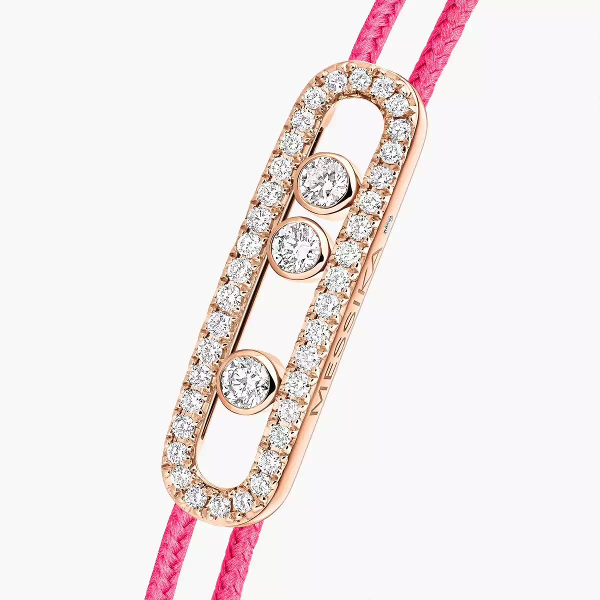 [Eternal jewelry]Messika Care(s) pink cord pavé bracelet